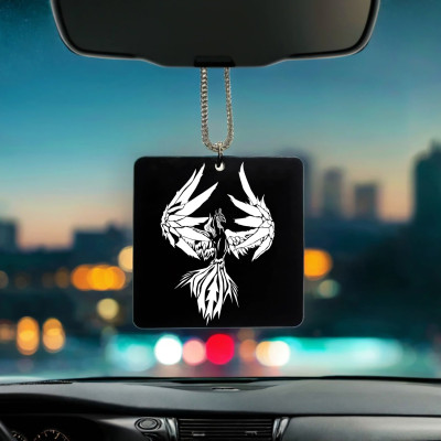 Anka Kuşu Desenli Kişiye Özel İsimli Pleksi Dikiz Ayna Süsü