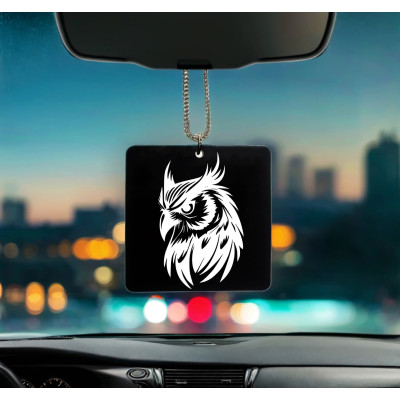 Baykuş Desenli Kişiye Özel İsimli Pleksi Dikiz Ayna Süsü DP23