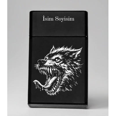 Beast Desenli Metal Sigara Tabakası – Kişiye Özel İsimli Tütün Kutusu T20