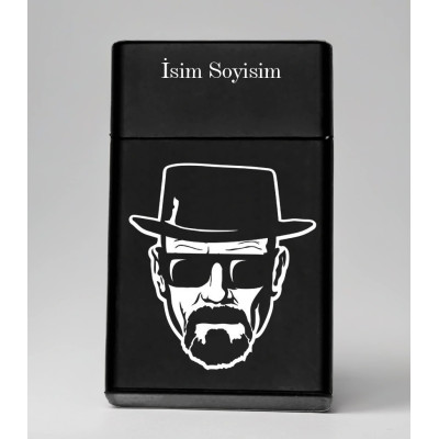 Breaking Bad Desenli Metal Sigara Tabakası – Kişiye Özel İsimli Tütün Kutusu 