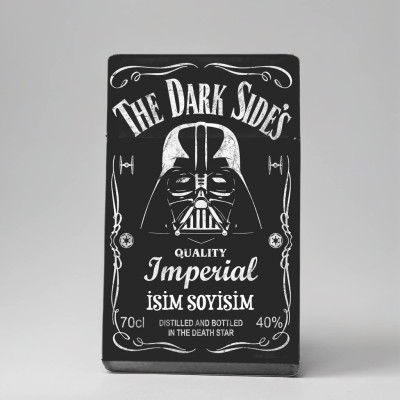 Darth Vader Desenli Metal Sigara Tabakası – Kişiye Özel İsimli Tütün Kutusu