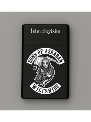 Sons of Azkaban Desenli Metal Sigara Tabakası – Kişiye Özel İsimli Tütün Kutusu