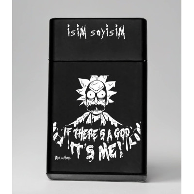 Rick And Morty Toxic Rick Desenli Metal Sigara Tabakası – Kişiye Özel İsimli Tütün Kutusu